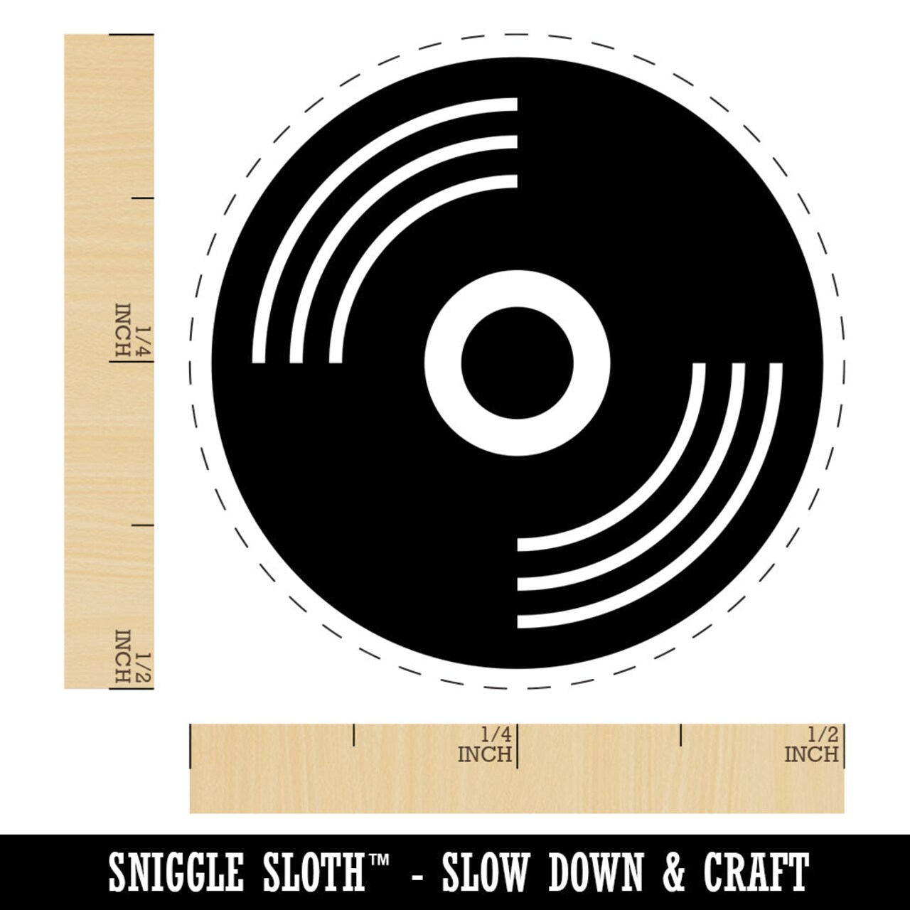 Record Vinyl Music Self-Inking Rubber Stamp for Stamping Crafting Planners